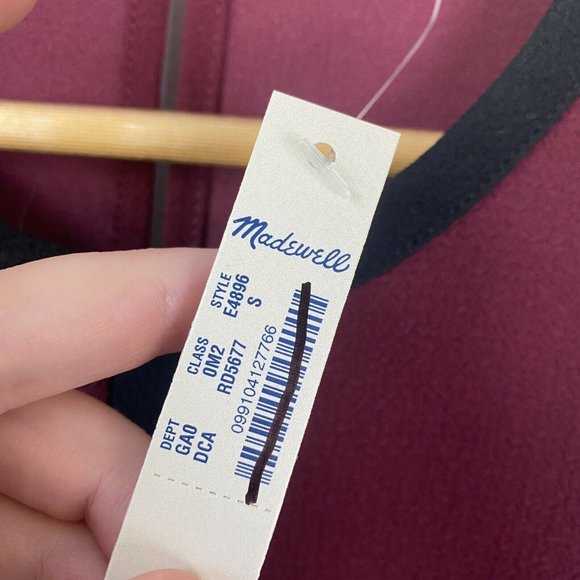 NWT Madewell Crepe Canal Tank Top Maroon - Picture 4 of 6